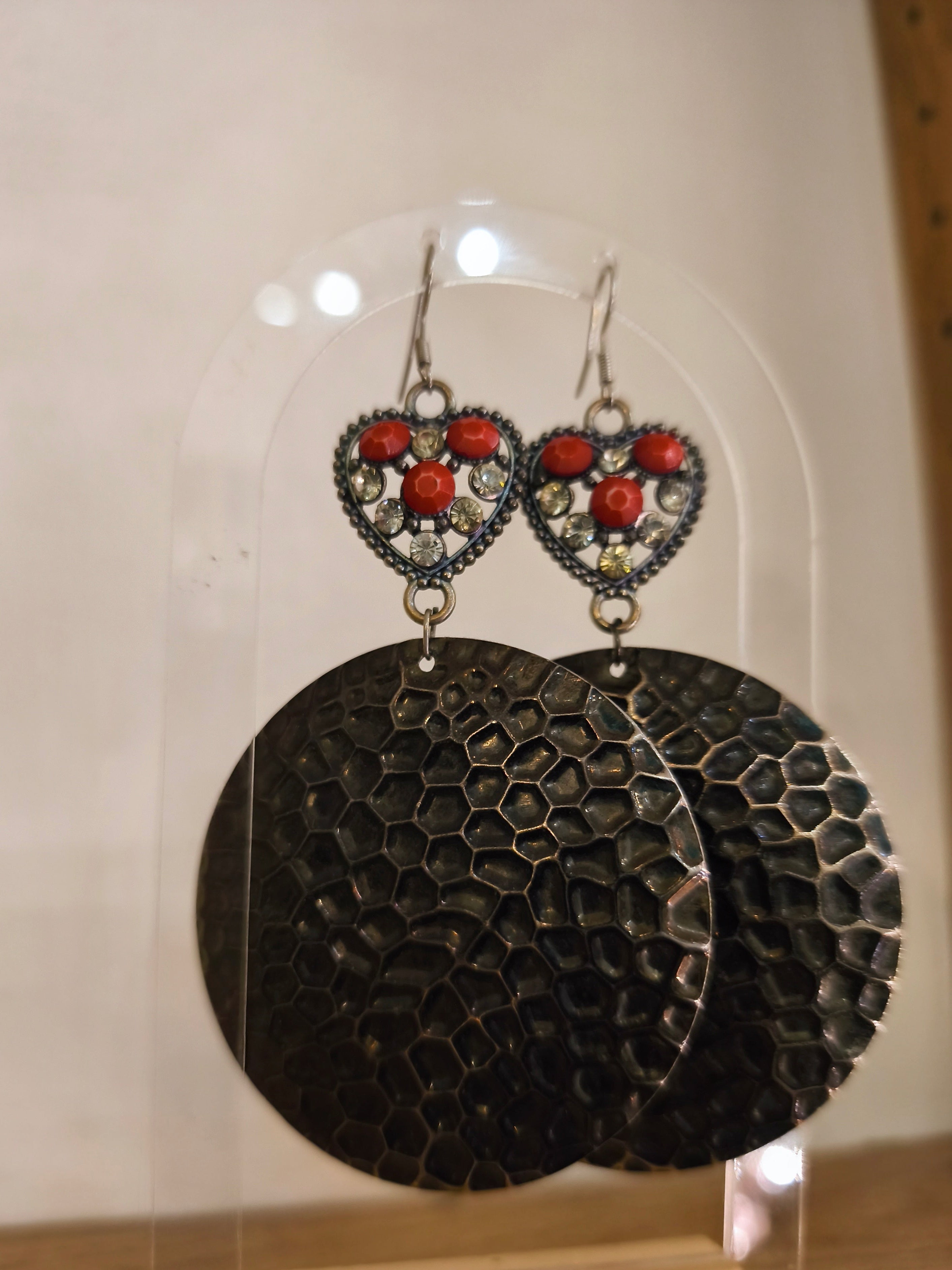 Parure Cœur Corail - Collier & Boucles d'Oreilles