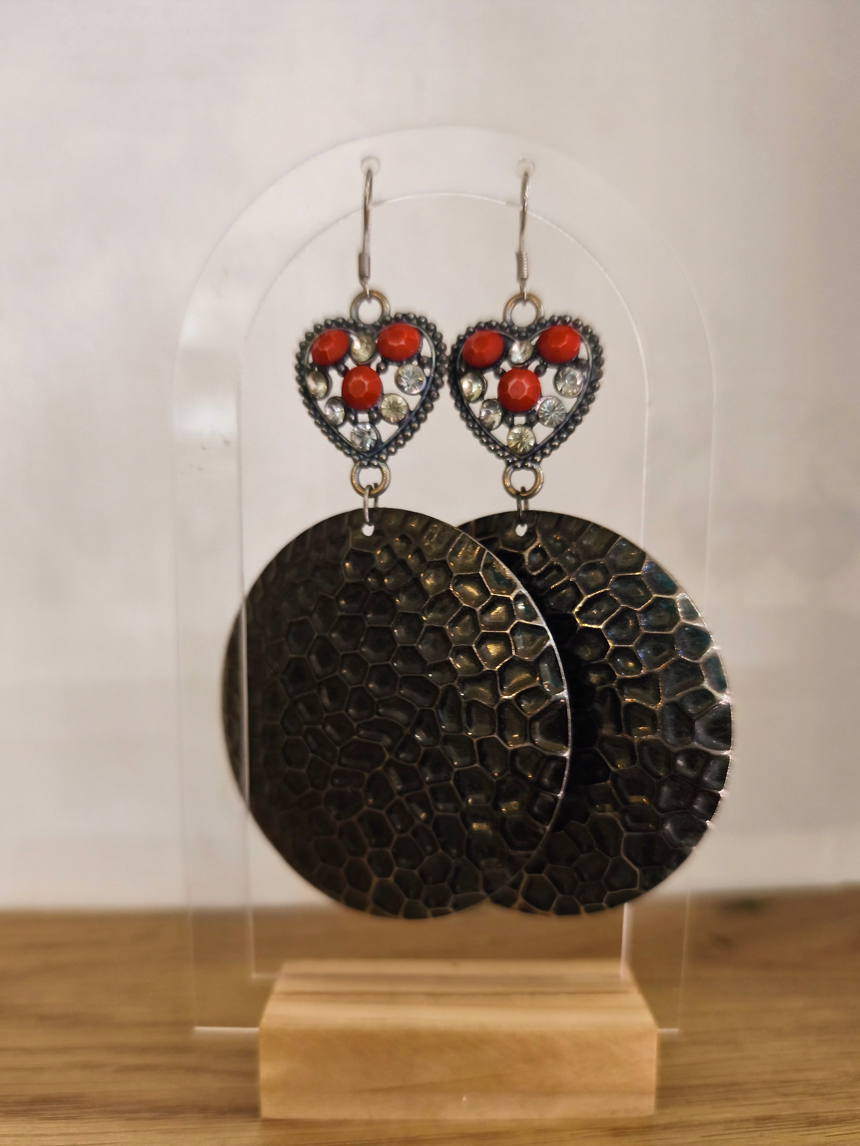 Parure Cœur Corail - Collier & Boucles d'Oreilles